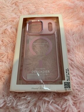 MVMT Magnetic Defender Protective Case for iPhone 17 Pro Max - Pink Clear